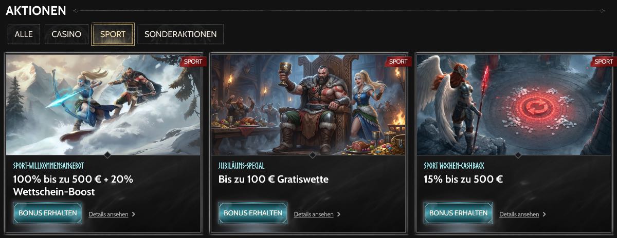 Godz Bonus Aktionen